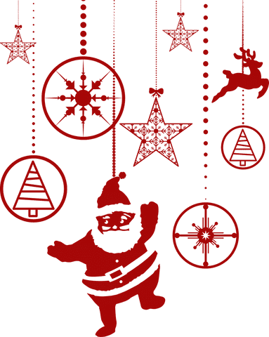 festive transparent red christmas decorations and icons - Download Free Stock Videos Pikwizard.com