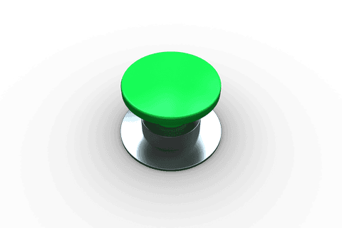 green button isolated on transparent background for tech interface design - Download Free Stock Videos Pikwizard.com