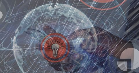 Global network connections with business and technology concepts