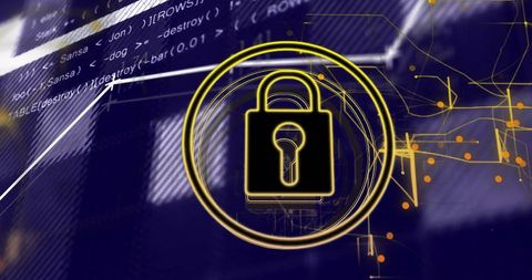 Digital Lock Symbolizing Advanced Cybersecurity Encryption - Download Free Stock Images Pikwizard.com