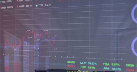 Financial Data Projection in Modern Office Space - Download Free Stock Images Pikwizard.com