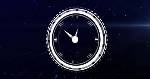 Digital Clock with Loading Circles on Futuristic Background - Download Free Stock Images Pikwizard.com