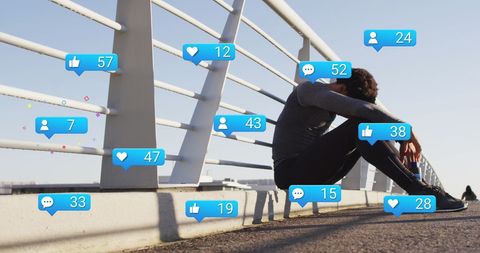 Conceptual Social Media Pressure on Young African American Man - Download Free Stock Images Pikwizard.com