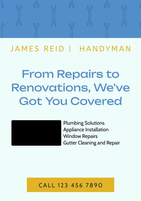 Professional Handyman Services Poster for Repairs and Renovations - Download Free Stock Videos Pikwizard.com