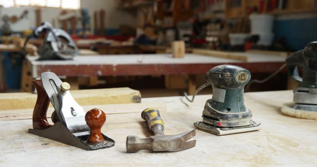 Image of carpenters tools on a table - Download Free Stock Photos Pikwizard.com