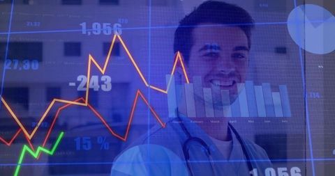 Medical Professional Analyzing Data in Research Lab Environment