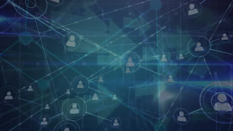 Digital Global Network with Social Connection Icons