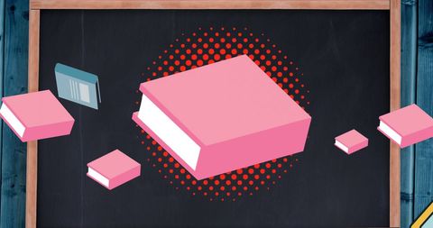 Abstract Educational Books Concept on Chalkboard Background - Download Free Stock Images Pikwizard.com