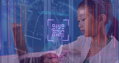 Young Woman Interacting with Futuristic Digital Interface - Download Free Stock Images Pikwizard.com