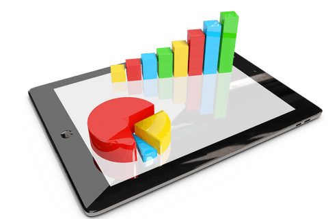 Tablet Displaying Colorful Charts on Transparent Background - Download Free Stock Videos Pikwizard.com