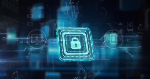 Digital Cybersecurity Lock over Circuitry Interface