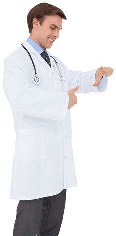 Caucasian Doctor Holding Blank Space Transparent Background - Download Free Stock Videos Pikwizard.com