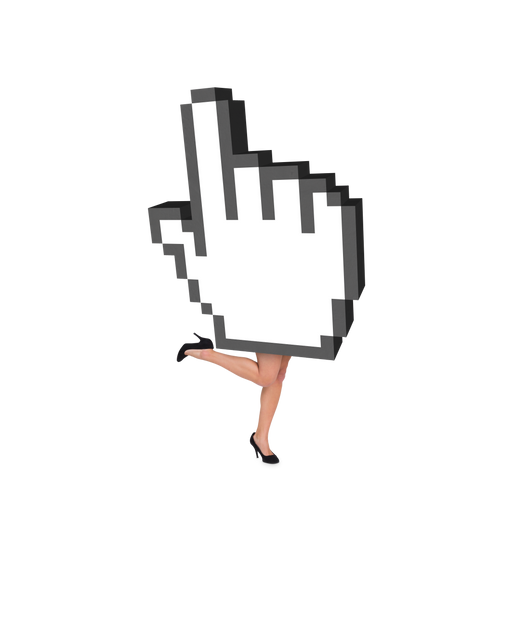 Quirky Cursor Hand with Female Legs Isolated on Transparent Background - Download Free Stock Videos Pikwizard.com