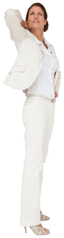 Confident Caucasian Businesswoman with Transparent Background