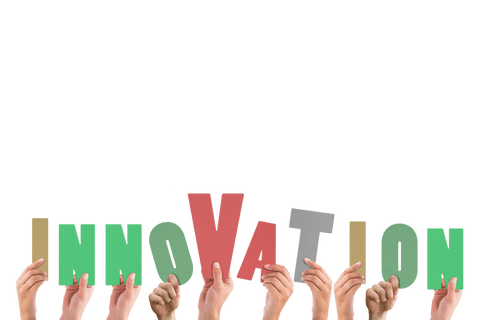 Hands Holding Letters Forming Innovation on Transparent Background - Download Free Stock Videos Pikwizard.com