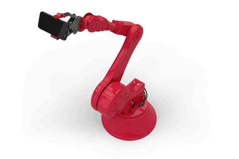 red robotic arm with transparent background holding smartphone - Download Free Stock Videos Pikwizard.com