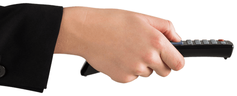 Caucasian Female Hand with Remote Control on Transparent Background - Download Free Stock Videos Pikwizard.com