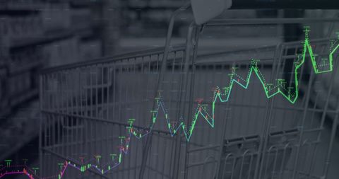 Financial Growth and Retail Concept Showing Shopping Cart - Download Free Stock Images Pikwizard.com