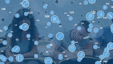 Diverse Students Collaborating in Digital Learning Environment