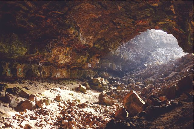 Sunlight Shining into Rocky Cave with Large Entrance - Download Free Stock Photos Pikwizard.com