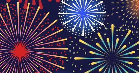 Vibrant Fireworks Display Celebrating New Year's Eve Festivities - Download Free Stock Images Pikwizard.com