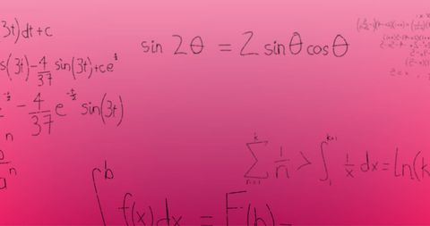 Mathematical Formulas on Pink Background for Study Concept - Download Free Stock Images Pikwizard.com