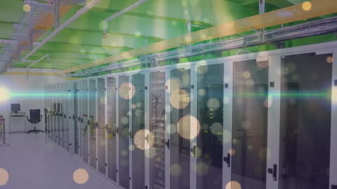 Digital Network with Floating Lights and Data Servers