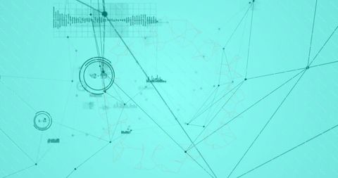 Digital Data Network Connections on Blue Abstract Background - Download Free Stock Images Pikwizard.com