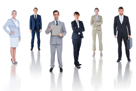 Transparent background teamwork diversity concept