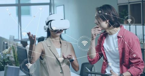 Virtual Reality Collaboration in Modern Office with Technology Connectivity