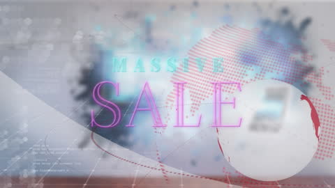 Global Massive Sale Advertisement with Digital Elements