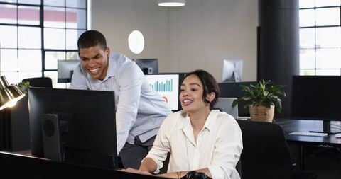 Business colleagues collaboration in modern office space