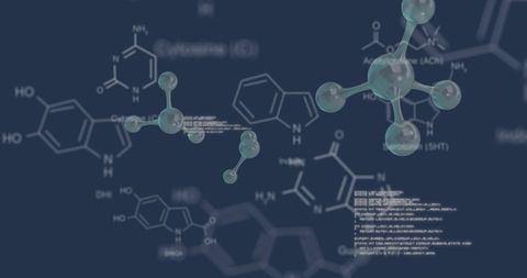 Chemical Formula with Digital Data Processing Interface Background - Download Free Stock Images Pikwizard.com