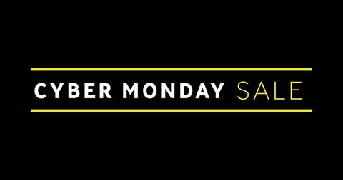 Cyber Monday Sale with Bold White and Yellow Design - Download Free Stock Images Pikwizard.com