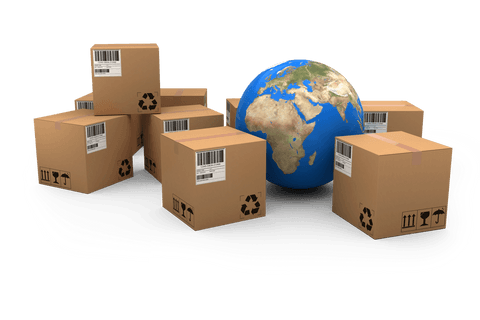 transparent global shipping concept illustration with boxes and earth - Download Free Stock Videos Pikwizard.com