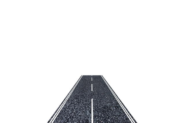 Empty Straight Road with White Stripes on Transparent Background - Download Free Stock Videos Pikwizard.com