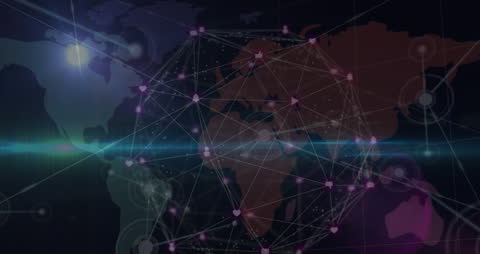 Global Technology Network with Digital Interface Elements