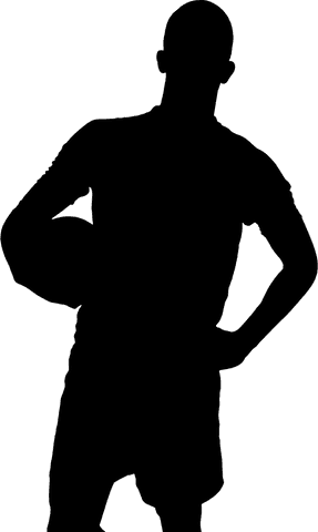 Silhouette of Male Football Player Holding Ball on Transparent Background - Download Free Stock Videos Pikwizard.com