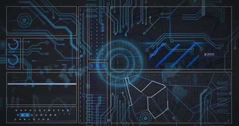 Futuristic Digital Interface with Global Technology Elements - Download Free Stock Images Pikwizard.com