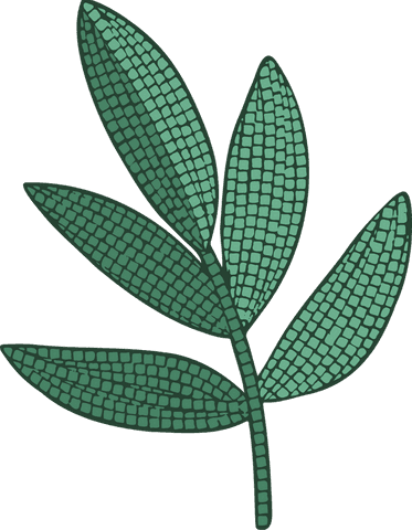 illustration of branch with six mosaic green leaves transparent background - Download Free Stock Videos Pikwizard.com