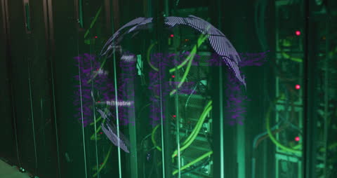 Futuristic Data Servers with Global Connection Hologram