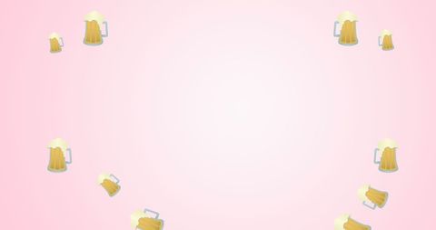 Beer Glasses On Pink Background With Copy Space Design - Download Free Stock Images Pikwizard.com