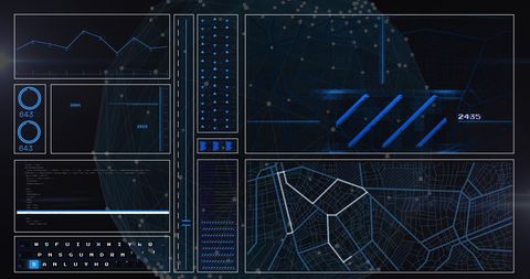 advanced digital data processing interface on global connections - Download Free Stock Images Pikwizard.com