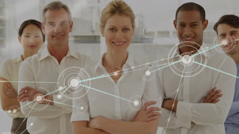 Diverse Business Team Connected by Digital Technology Network