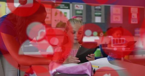 Global connections in education with technology overlay