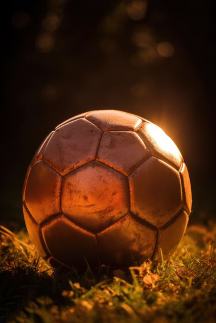 Close up of football in grass, created using generative ai technology - Download Free Stock Photos Pikwizard.com