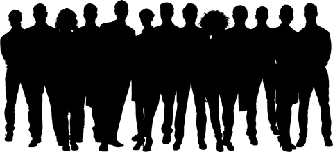 Transparent Business Colleagues Collaboration Silhouettes