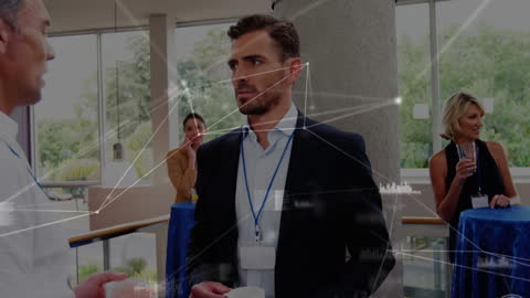 Business Networking Event in Modern Office Environment