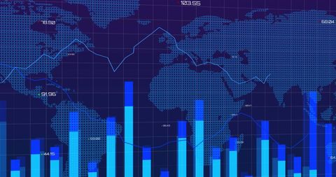 Global Digital Interface with Interactive Data Visualization - Download Free Stock Images Pikwizard.com