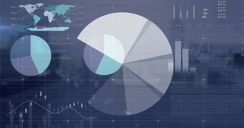 Financial Data and Global Connections Over Cityscape - Download Free Stock Images Pikwizard.com